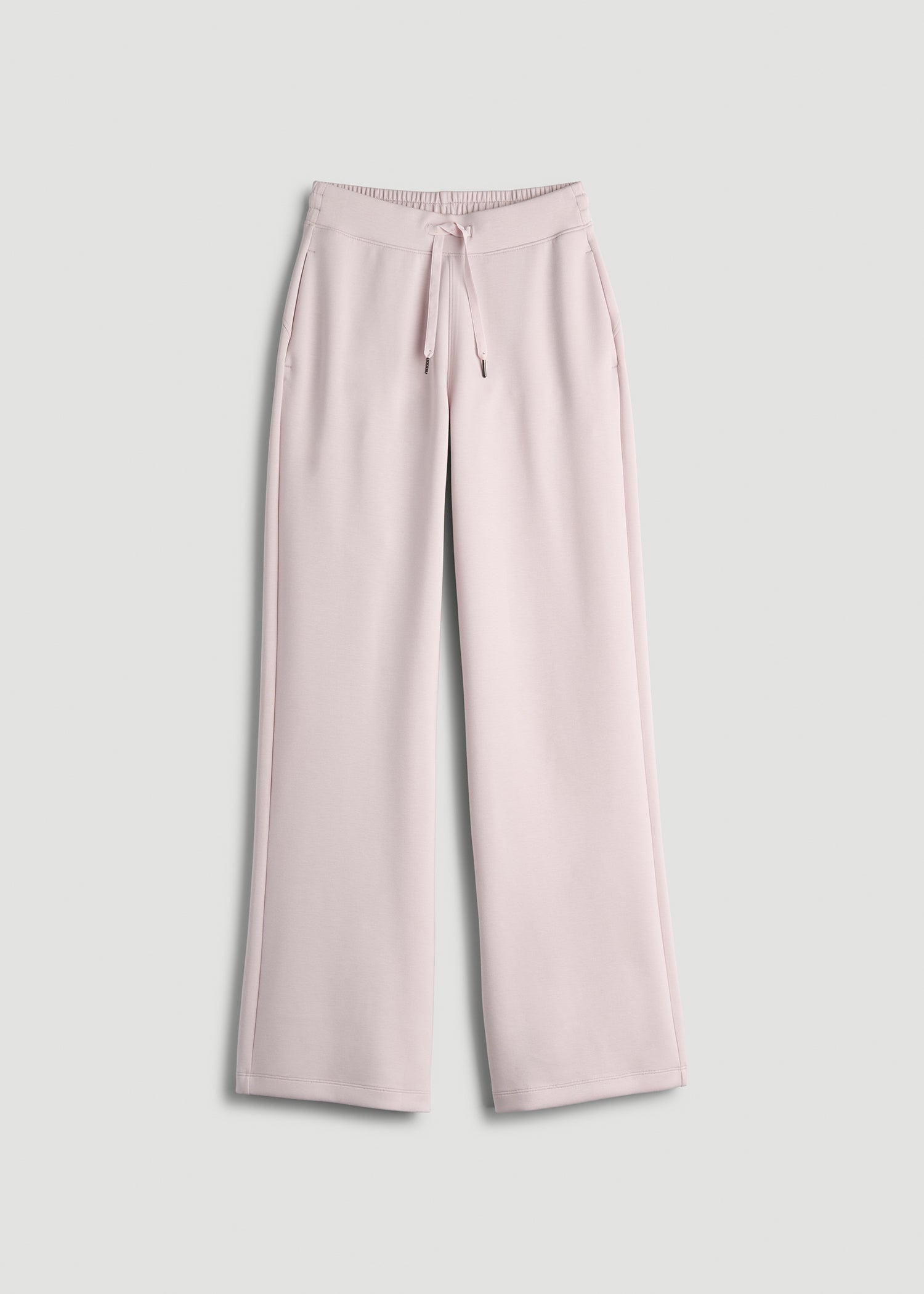 American Tall Online Shop | Pull-On Tie Waist Wide Leg Pants for Tall Women in Grey Lilac