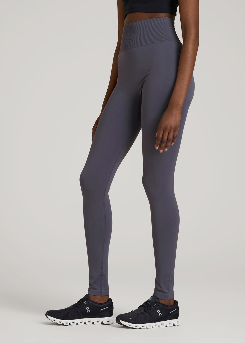 American Tall Outlet | Compression Training Leggings for Tall Women in Periscope Grey