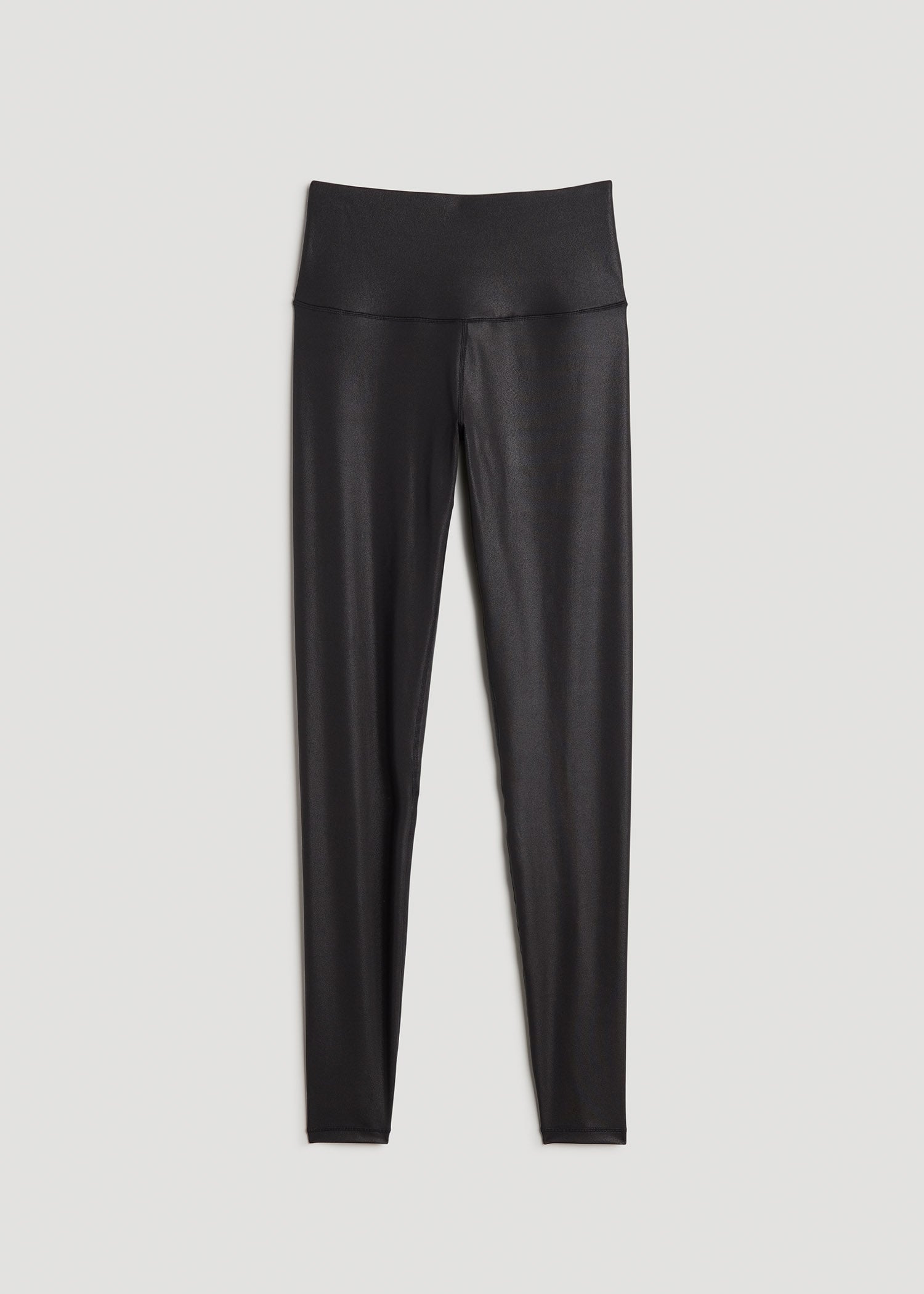 American Tall Discount | Balance High-Rise Leggings for Tall Women in Black Shine