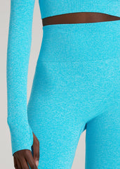 American Tall Sale | Compression Training Leggings for Tall Women in Scuba Blue Mix