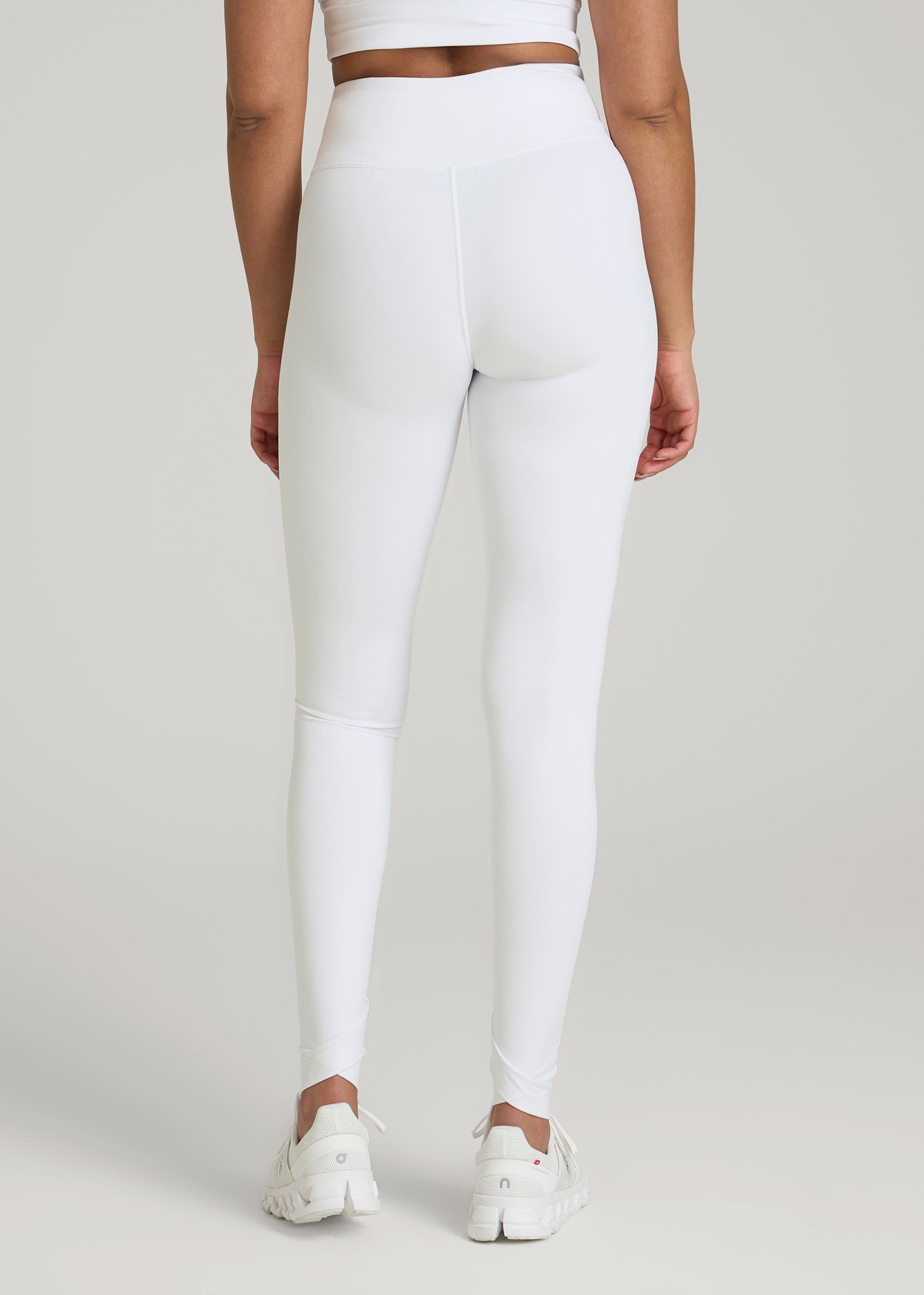 American Tall Discount | Balance Cross Over Leggings for Tall Women in White