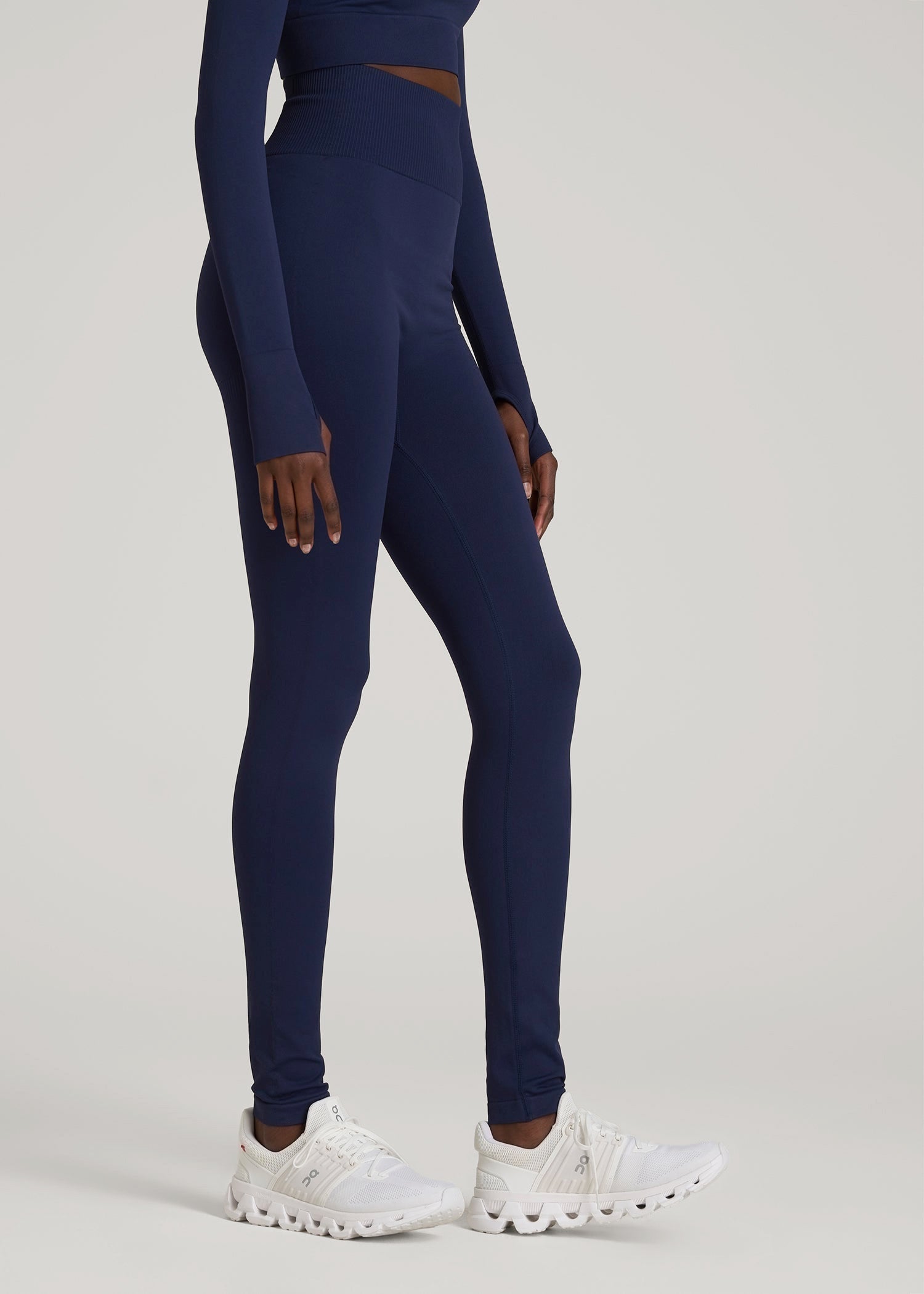 American Tall Online | Compression Training Leggings for Tall Women in Regal Blue