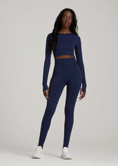 American Tall Online | Compression Training Leggings for Tall Women in Regal Blue