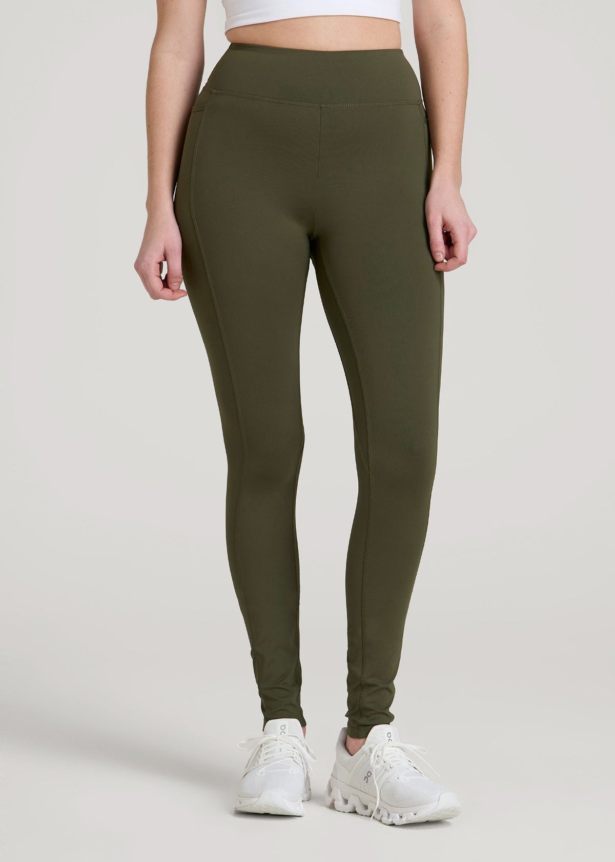 American Tall Sale | Bella Outer-Pocket Leggings for Tall Women in Forest Night