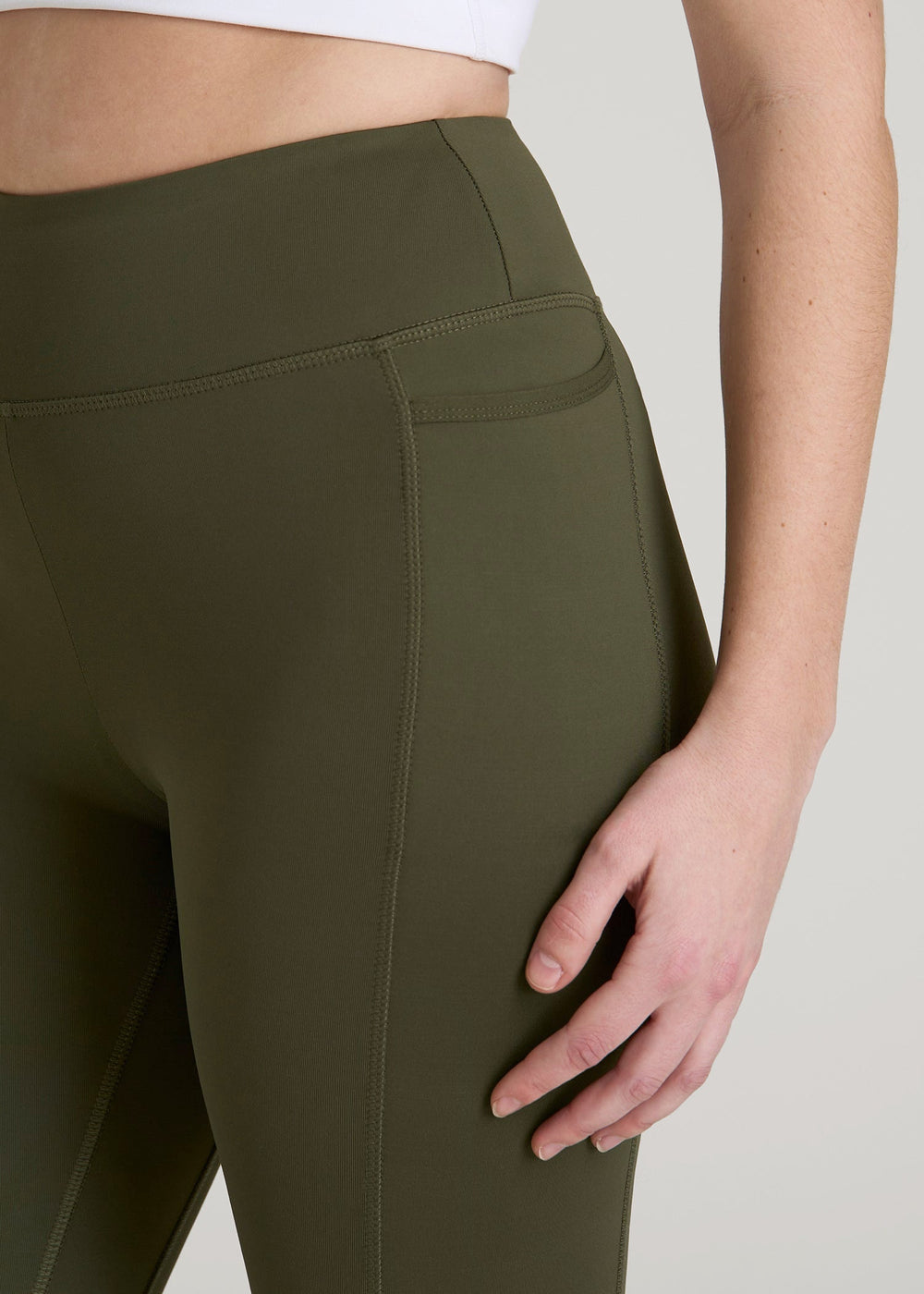 American Tall Sale | Bella Outer-Pocket Leggings for Tall Women in Forest Night