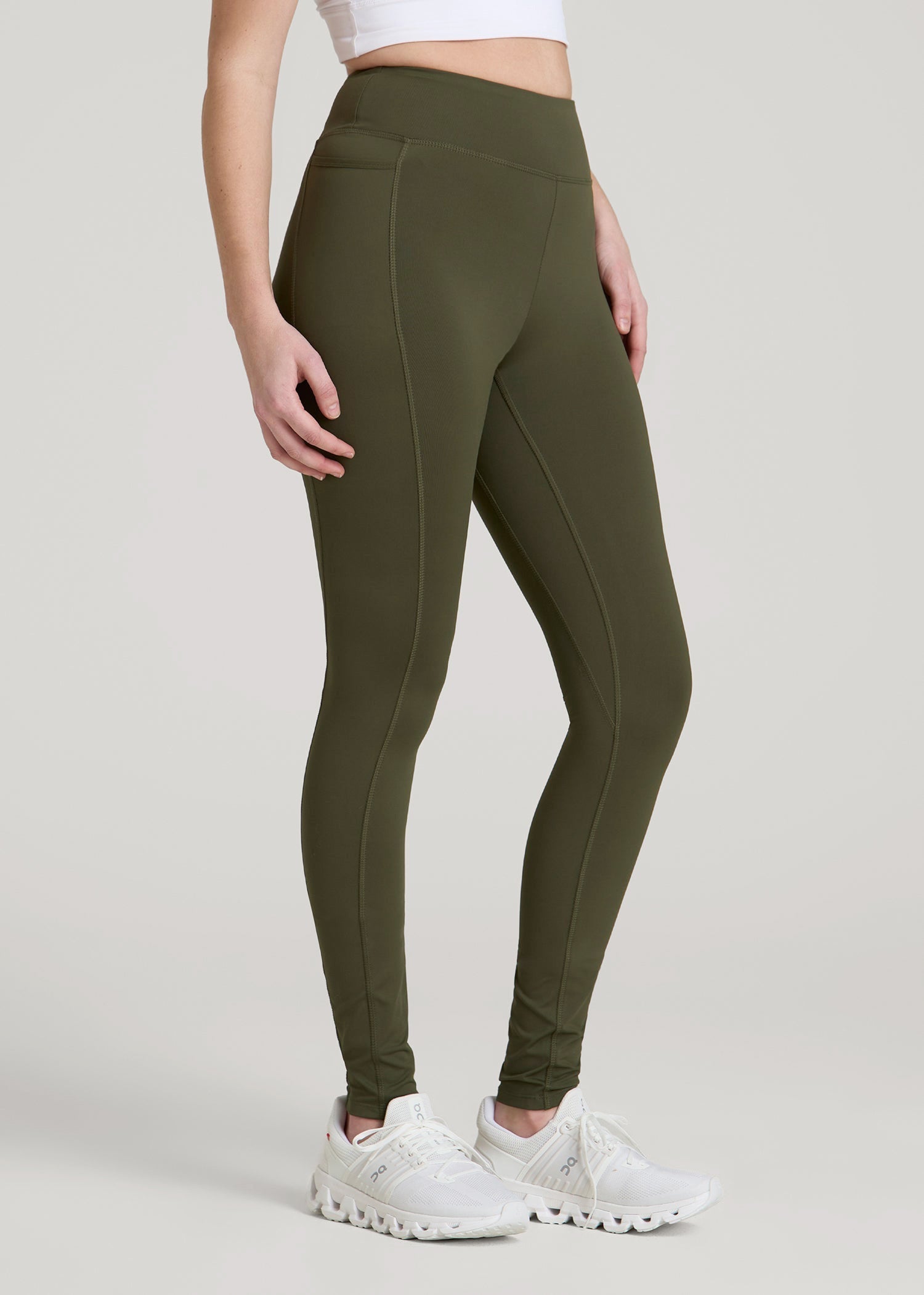 American Tall Sale | Bella Outer-Pocket Leggings for Tall Women in Forest Night