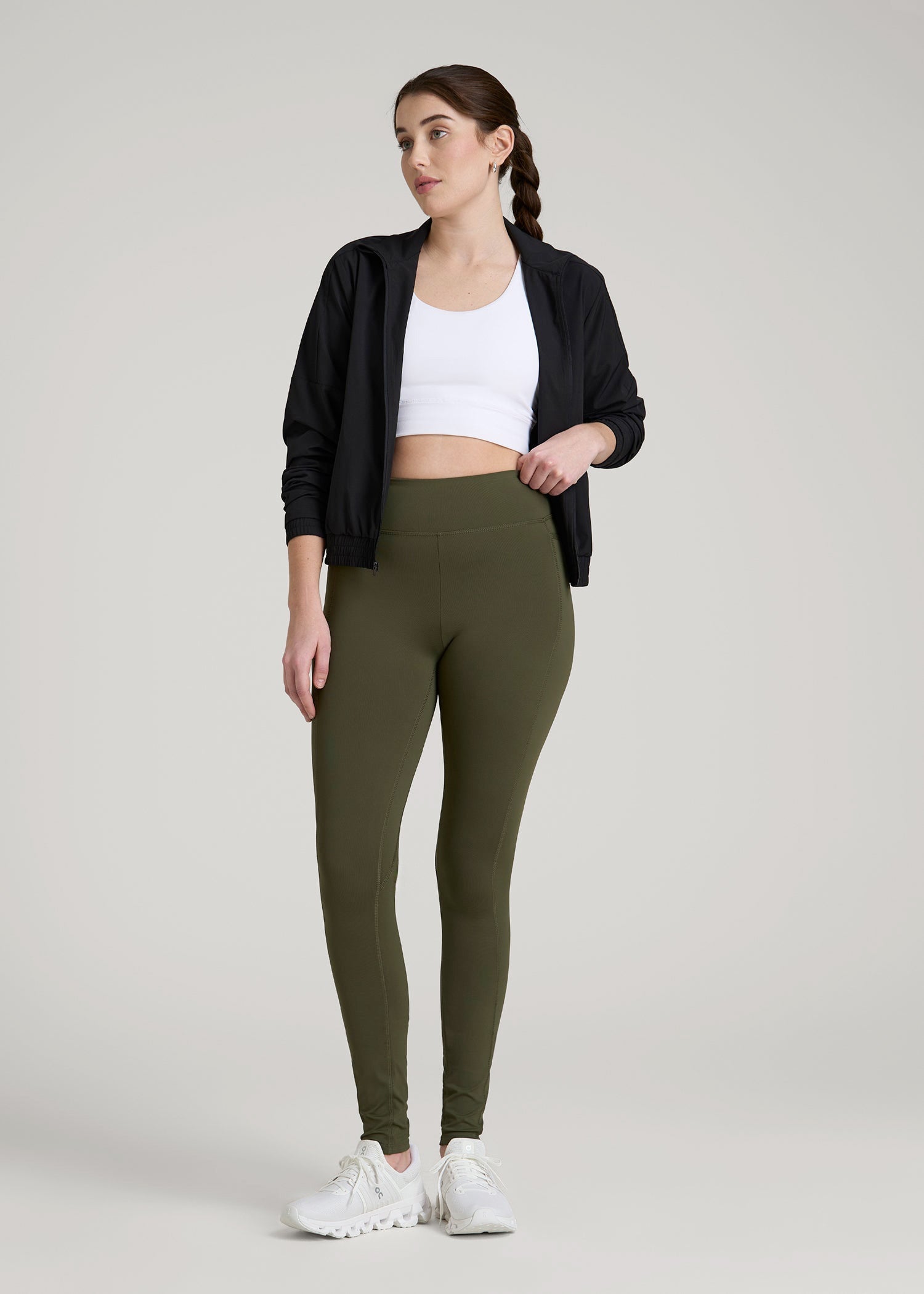 American Tall Sale | Bella Outer-Pocket Leggings for Tall Women in Forest Night