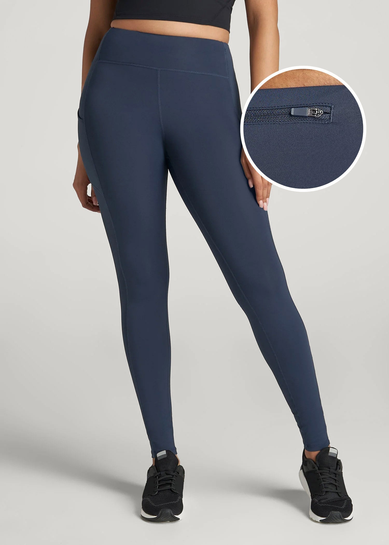 American Tall Online Shop | Active Leggings with Pockets for Tall Women in Navy