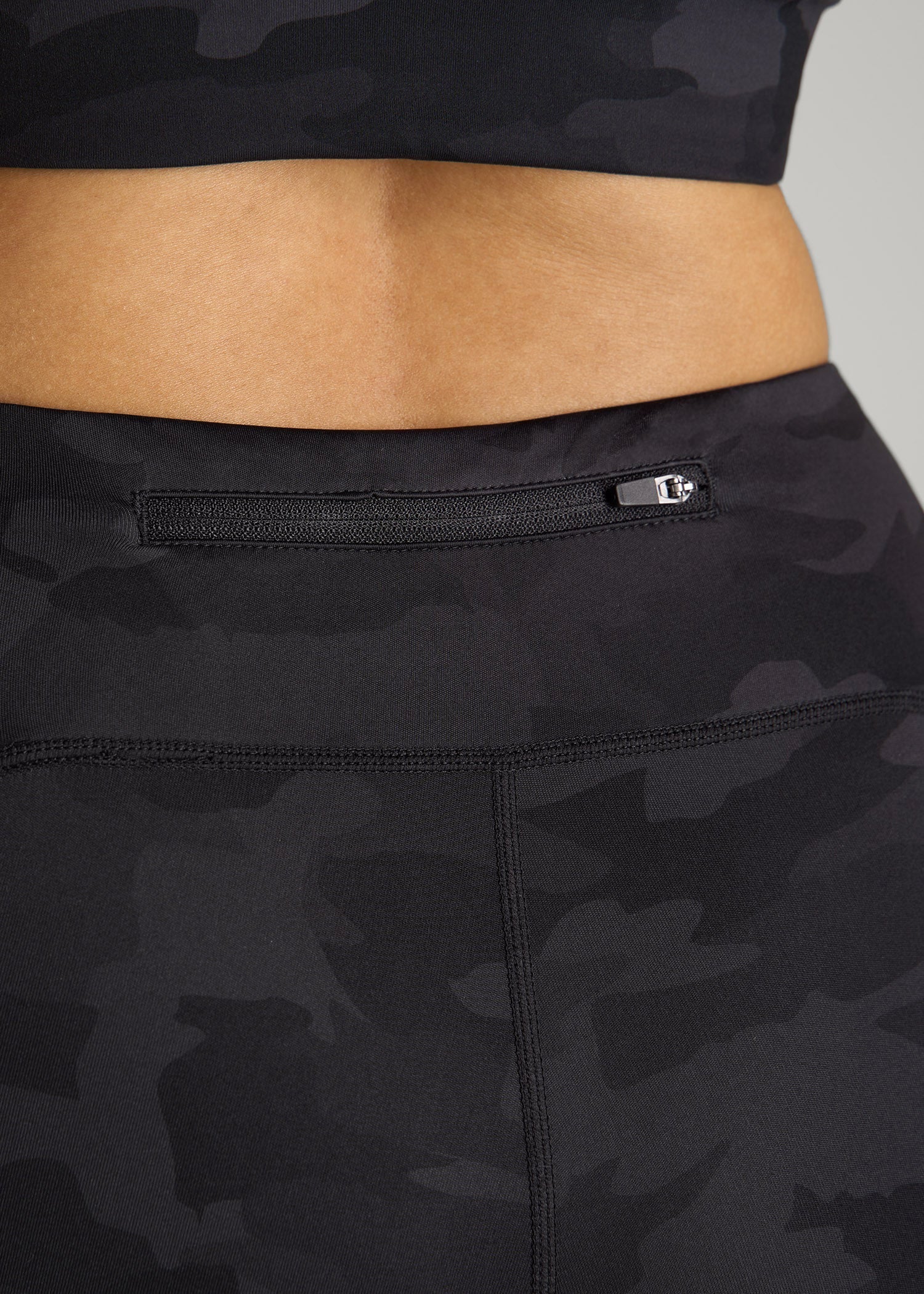 American Tall Sale | Women's Active Leggings with Pockets for Tall Women in Grey Camo