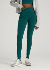 American Tall Outlet | Cotton Leggings for Tall Women in Deep Teal