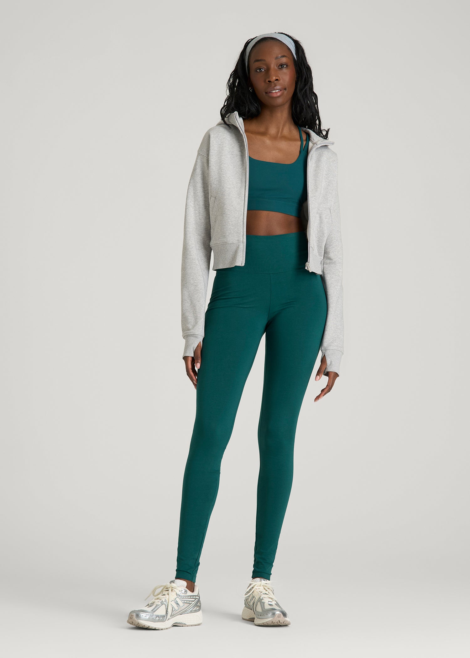 American Tall Outlet | Cotton Leggings for Tall Women in Deep Teal