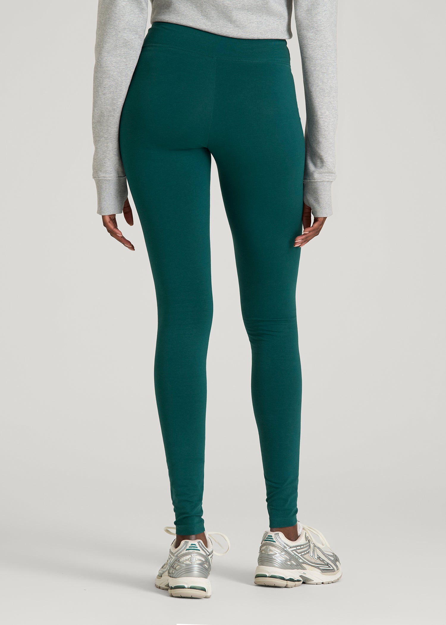 American Tall Outlet | Cotton Leggings for Tall Women in Deep Teal