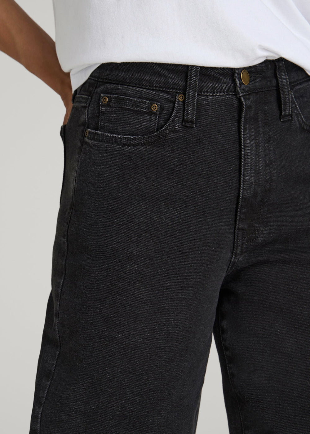 American Tall Sale | Stevie Wide Leg Jeans for Tall Women in Onyx Black Wash