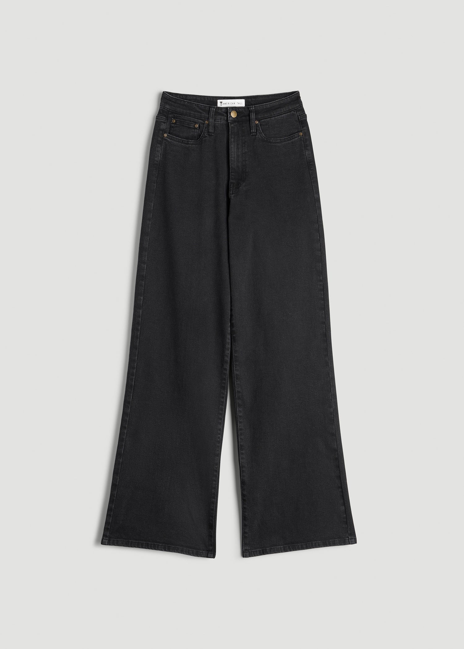American Tall Sale | Stevie Wide Leg Jeans for Tall Women in Onyx Black Wash