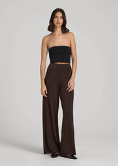 American Tall For Sale | Pull-On Breezy Wide Leg Pants for Tall Women in Espresso