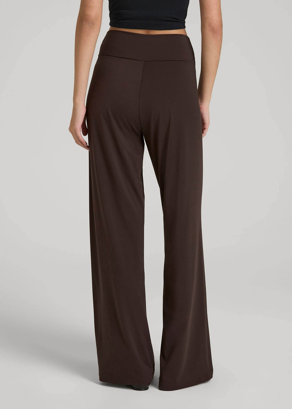American Tall For Sale | Pull-On Breezy Wide Leg Pants for Tall Women in Espresso