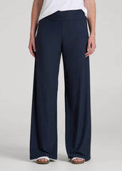 American Tall Online Shop | Pull-On Breezy Wide Leg Pants for Tall Women in Navy