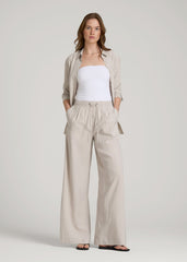 American Tall Online | Relaxed Pull-On Pants for Tall Women in Stone