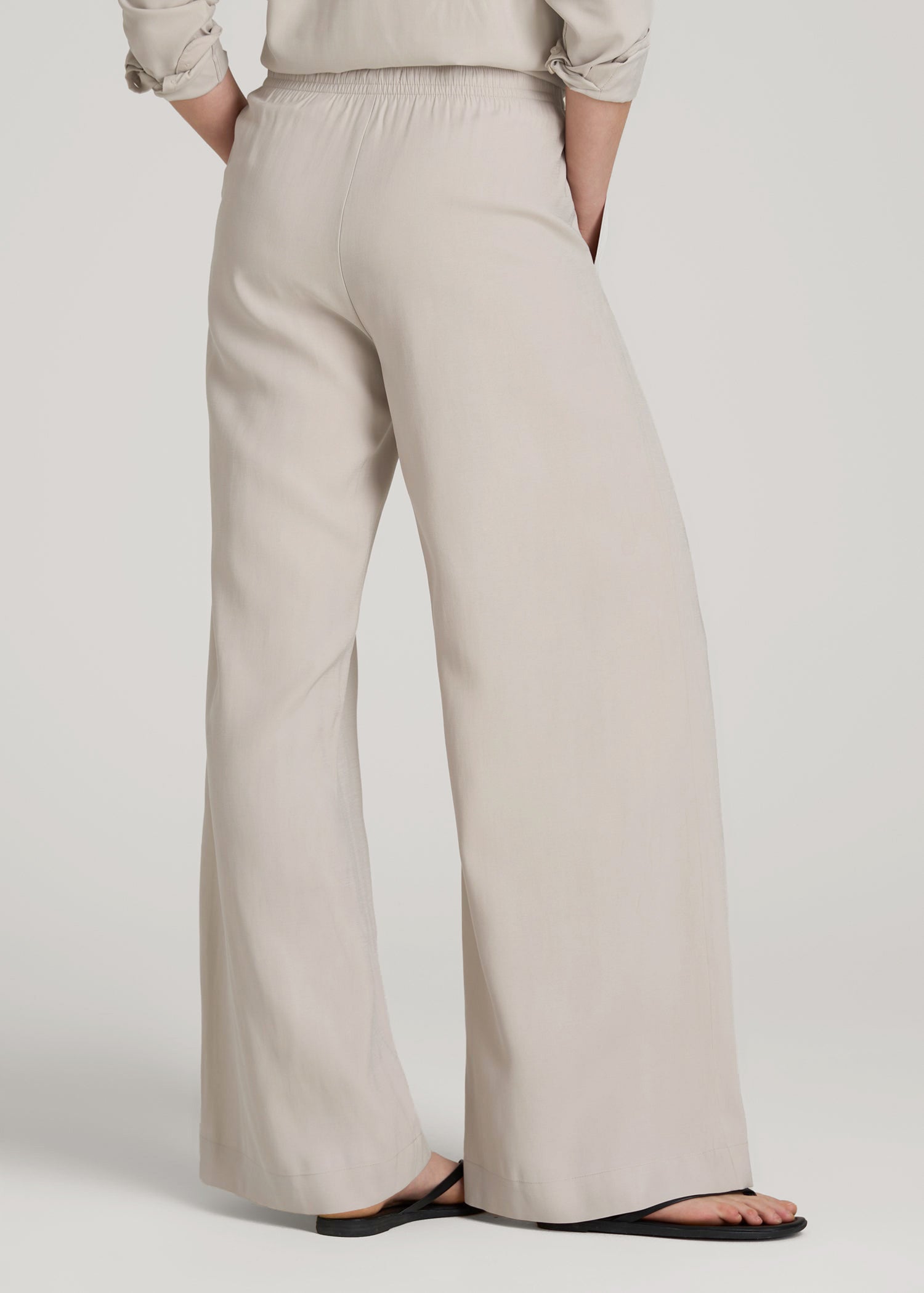 American Tall Online | Relaxed Pull-On Pants for Tall Women in Stone