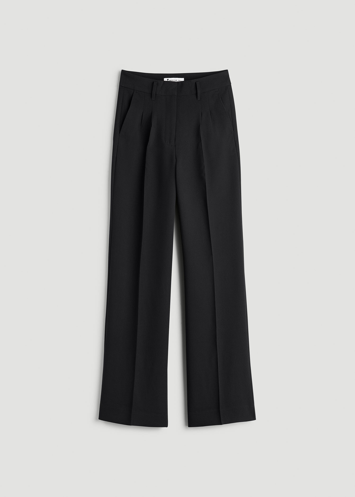 American Tall Outlet | Pleated WIDE Leg Dress Pants for Tall Women in Black
