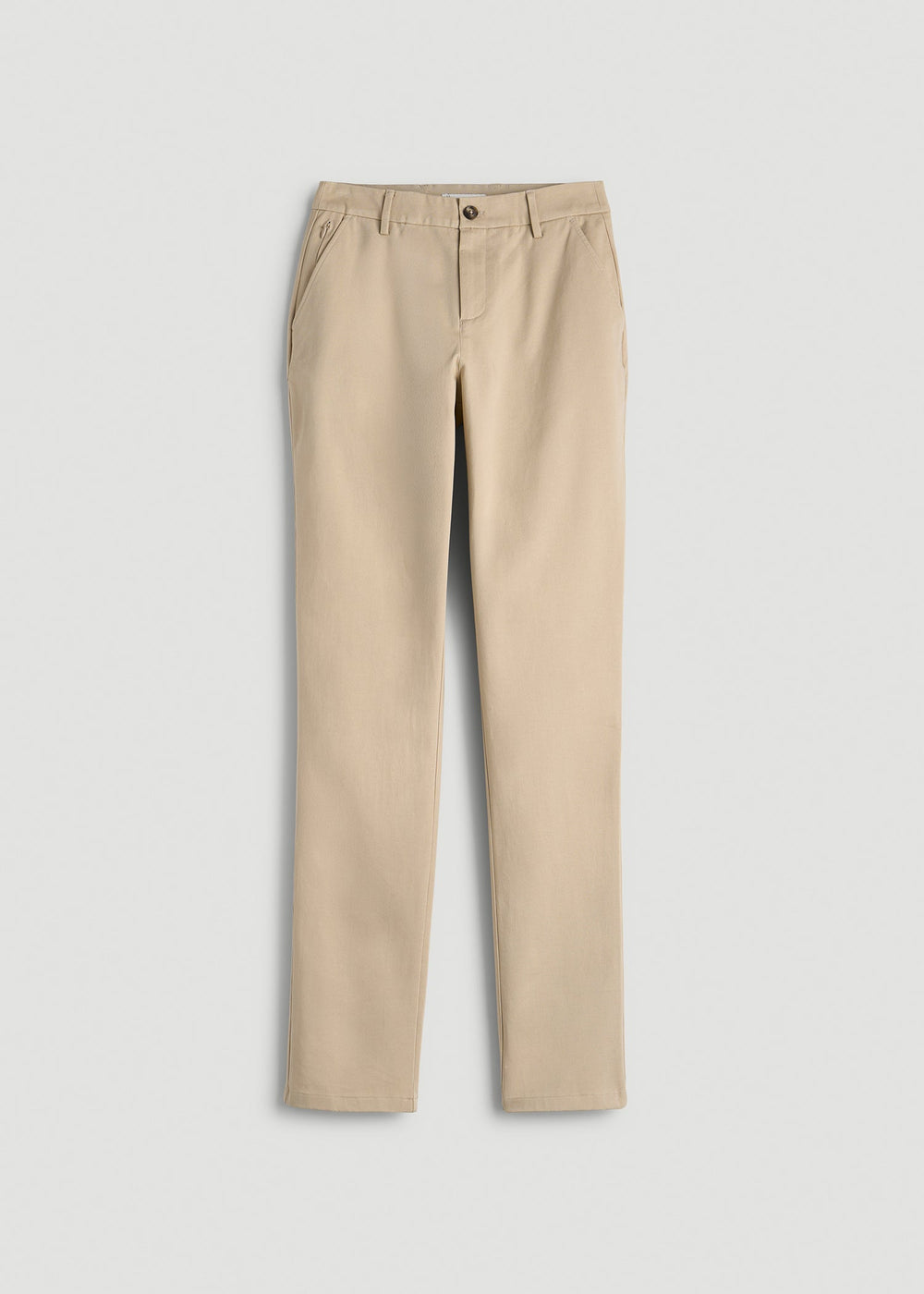 American Tall For Sale | Stretch Commuter Tapered Fit Chino Pants for Tall Women in Warm Taupe