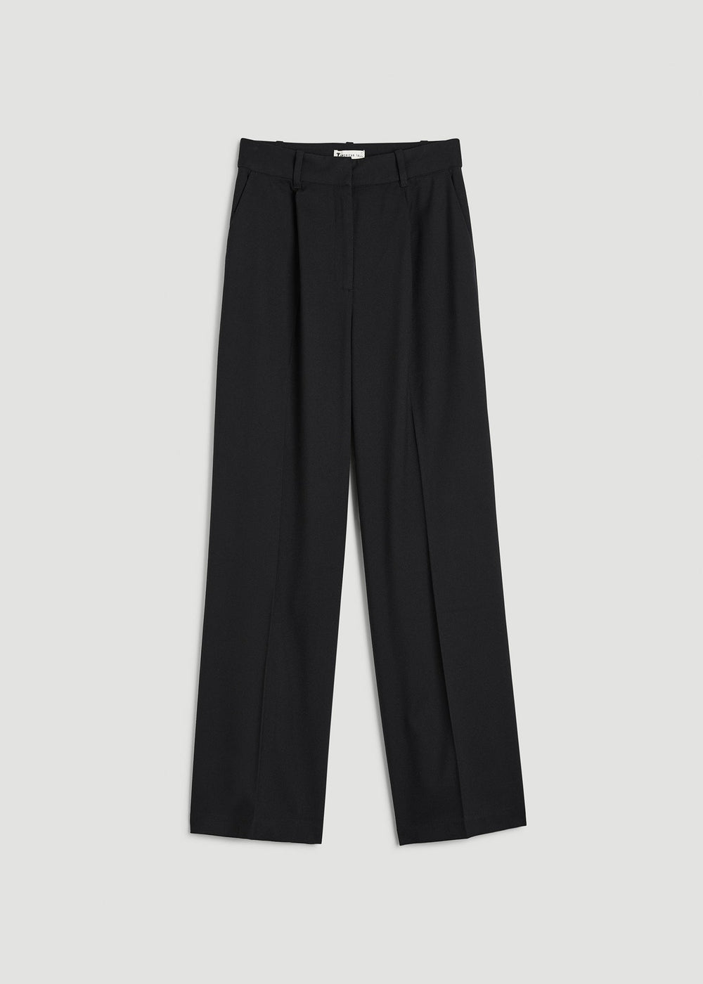 American Tall Discount | High-Rise Wide-Leg Pleated Dress Pants for Tall Women in Black
