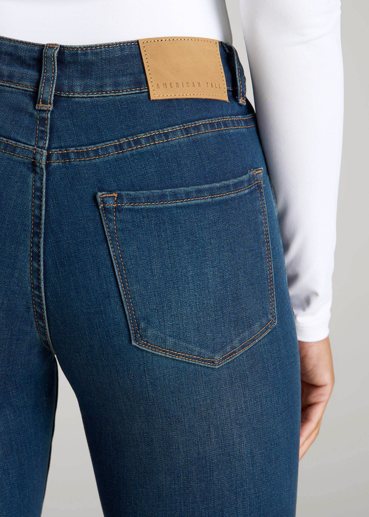 American Tall Sale | Sarah Mid-Rise Skinny Jeans for Tall Women in Blue