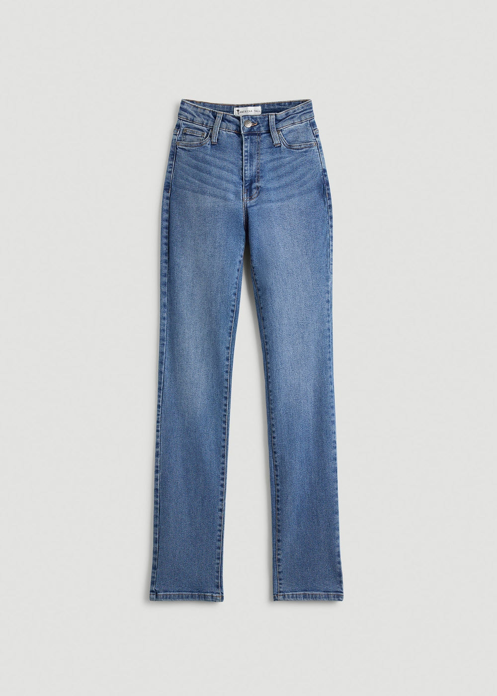 American Tall Outlet | Harper High-Rise Straight Stretch Jeans for Tall Women in Colorado Blue