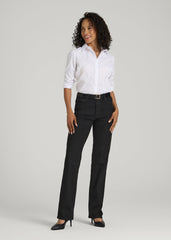 American Tall For Sale | Harper High-Rise Straight Stretch Jeans for Tall Women in Black