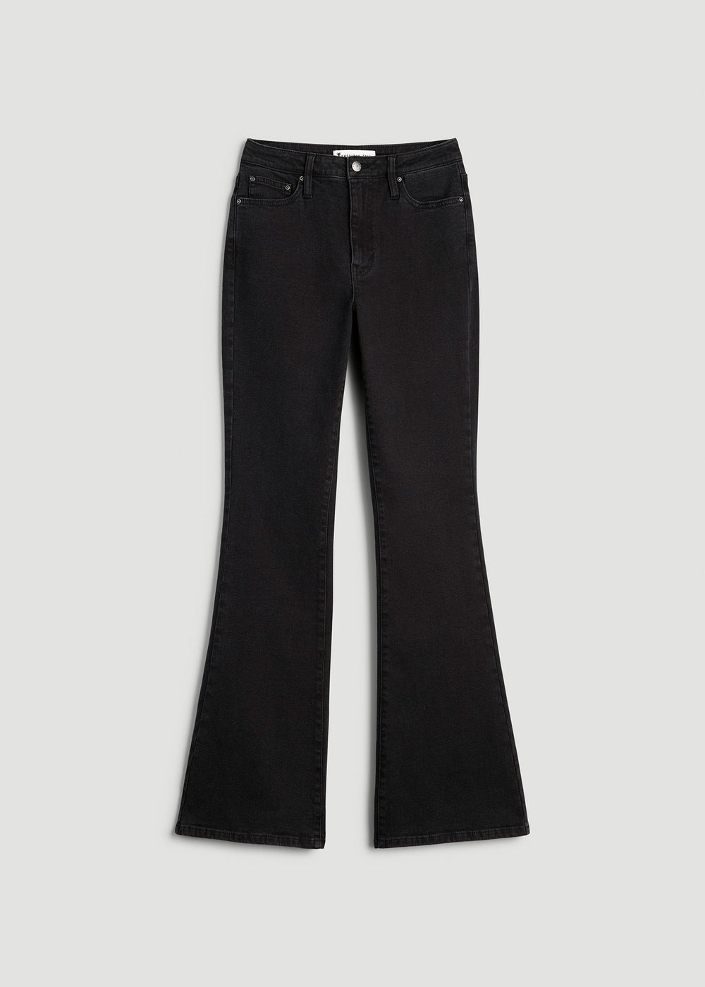 American Tall For Sale | Chloe High Rise Flare Jeans for Tall Women in Onyx Black Wash