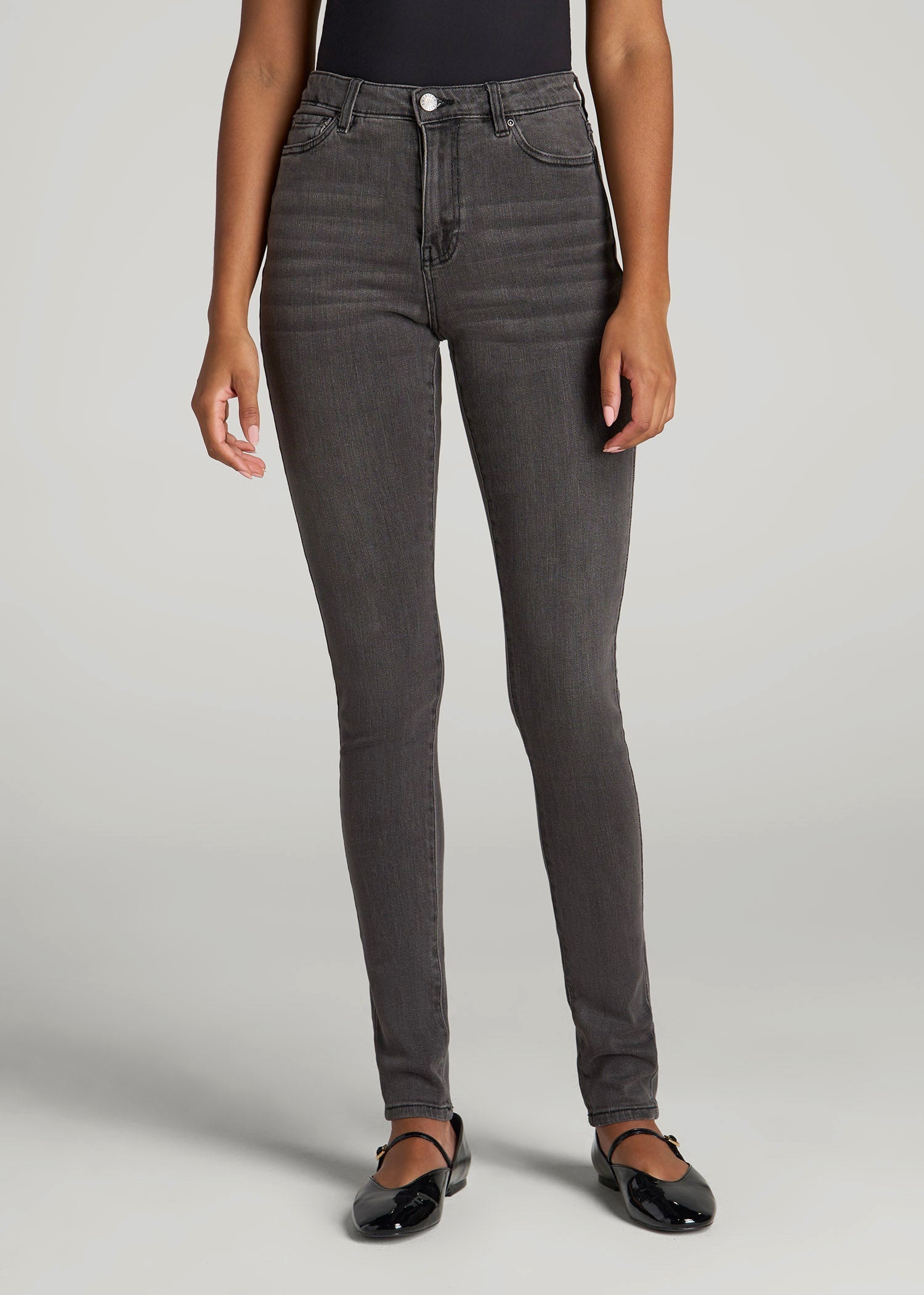 American Tall Online Shop | Georgia High-Rise Skinny Jeans for Tall Women in True Grit Grey