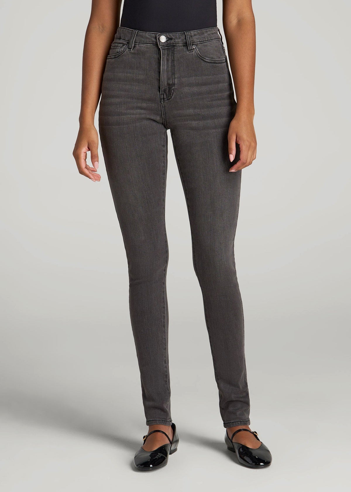 American Tall Online Shop | Georgia High-Rise Skinny Jeans for Tall Women in True Grit Grey