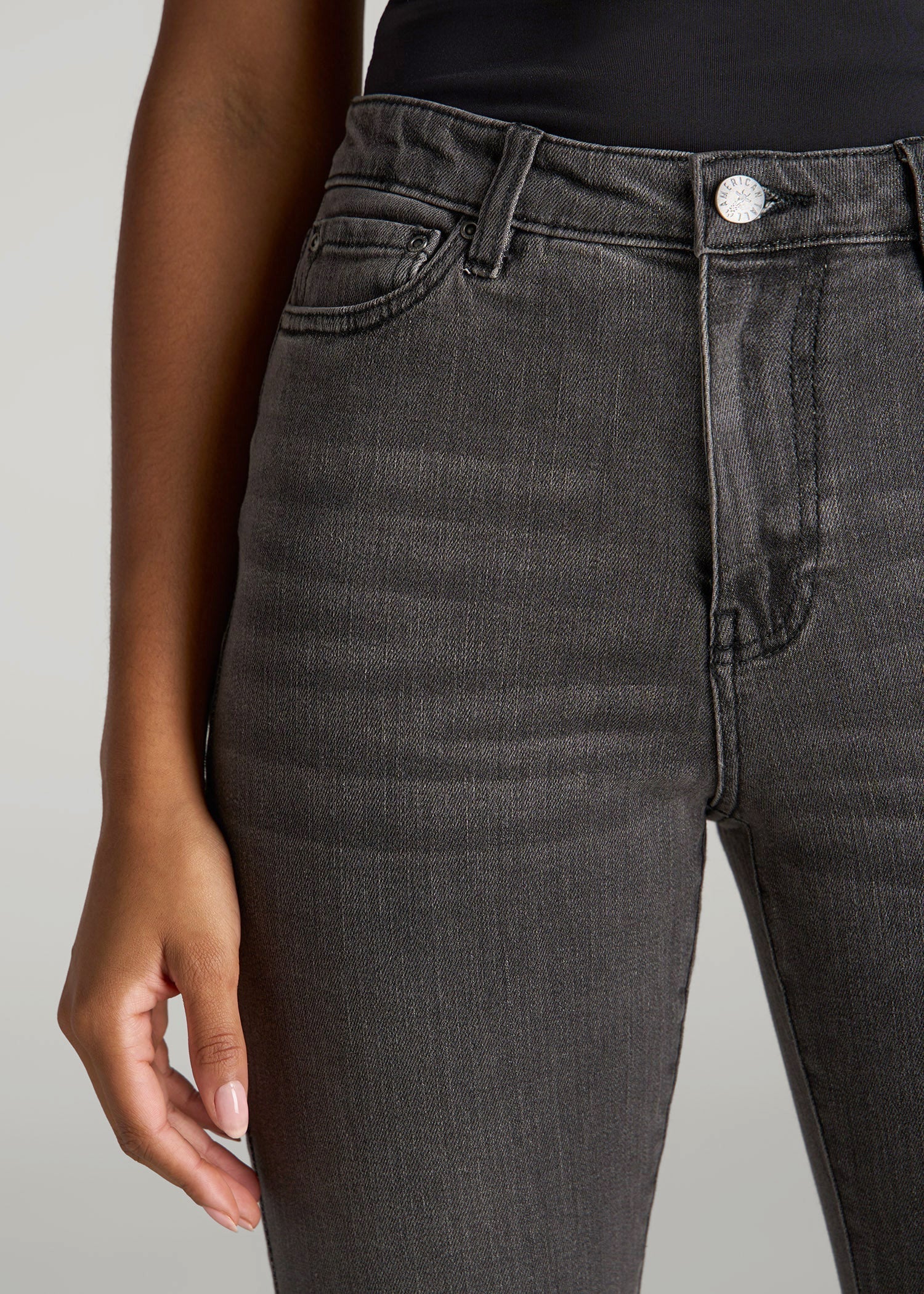 American Tall Online Shop | Georgia High-Rise Skinny Jeans for Tall Women in True Grit Grey