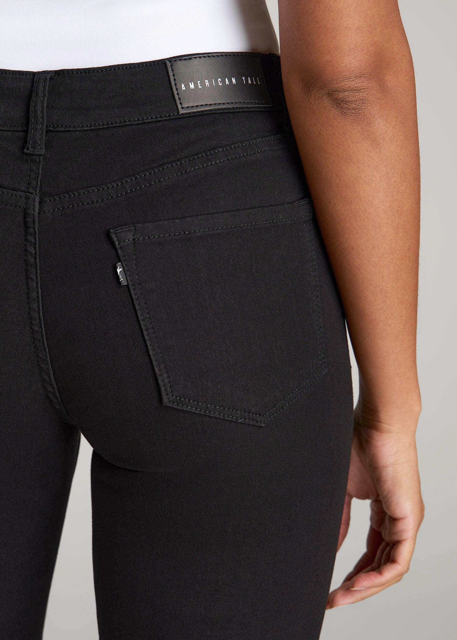 American Tall Discount | Sarah Mid-Rise Skinny Jeans for Tall Women in Black
