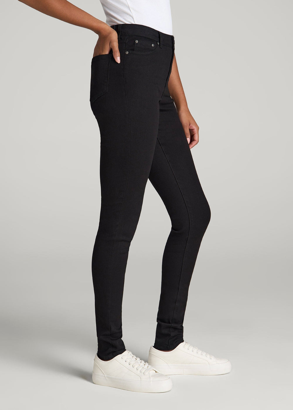 American Tall Online | Georgia High-Rise Skinny Jeans for Tall Women in Black