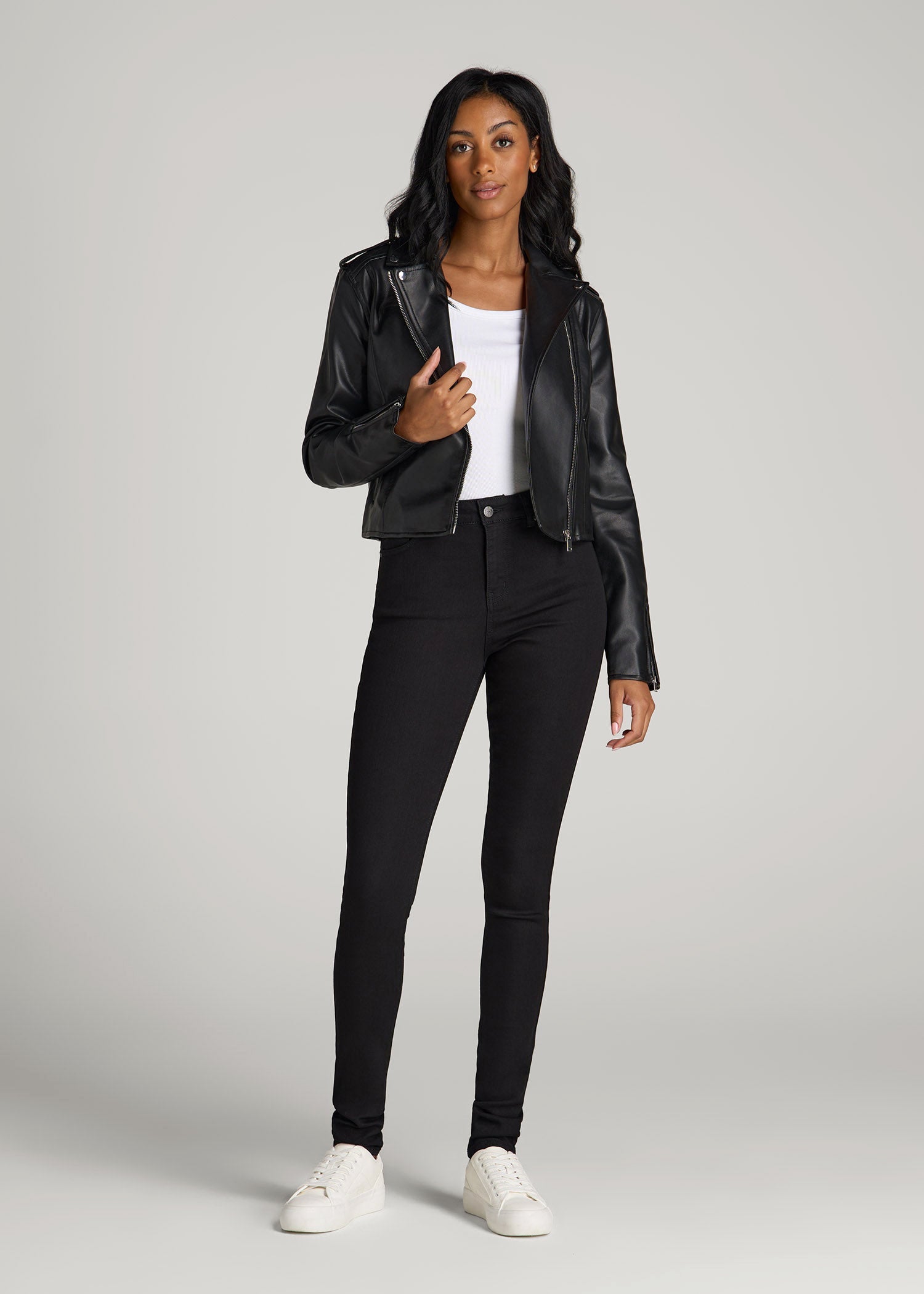 American Tall Online | Georgia High-Rise Skinny Jeans for Tall Women in Black