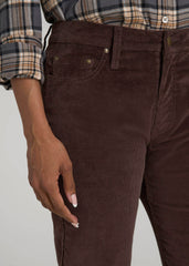 American Tall Outlet | Mid-Rise Mini Bootcut Corduroy Pants for Tall Women in Espresso