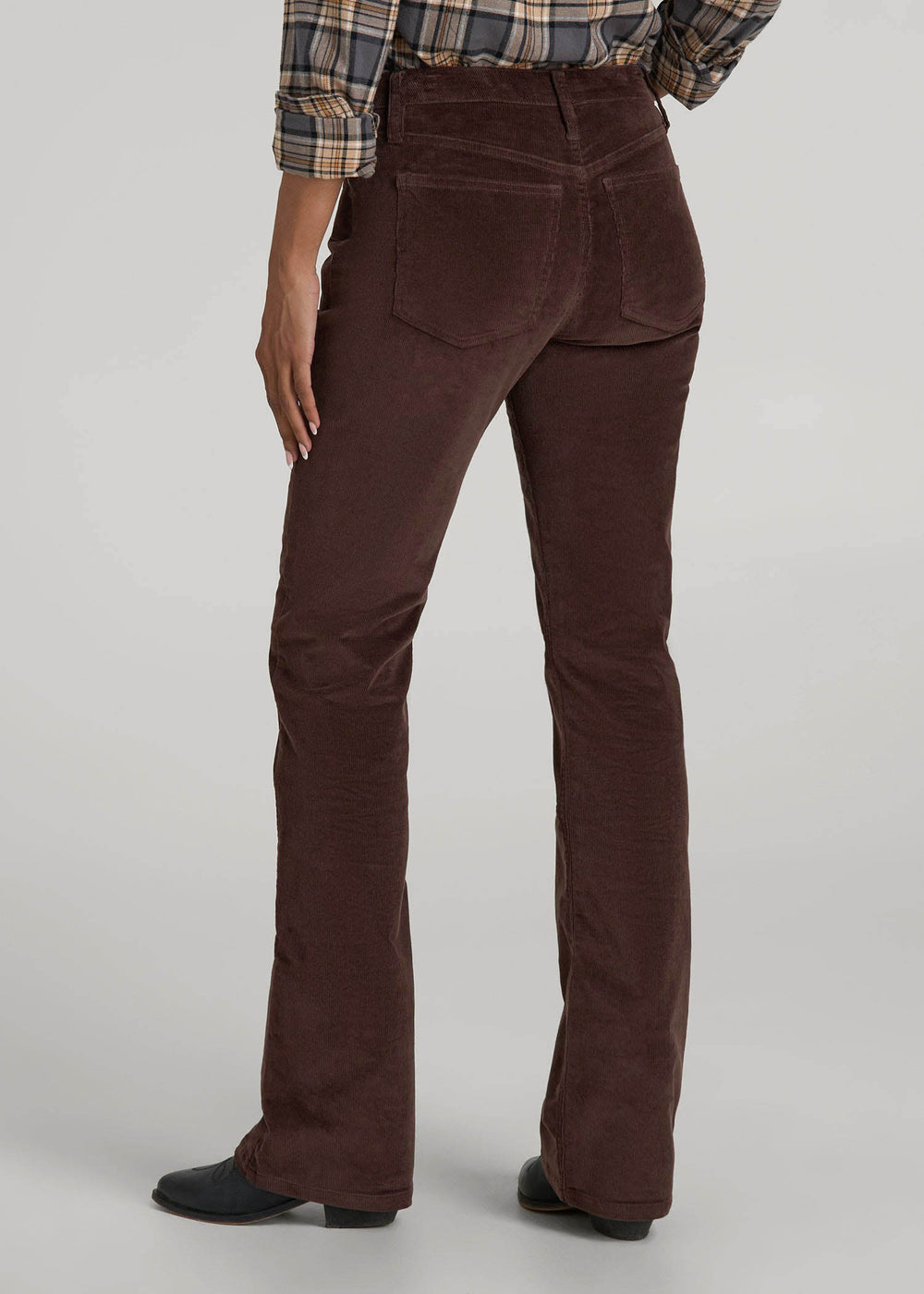 American Tall Outlet | Mid-Rise Mini Bootcut Corduroy Pants for Tall Women in Espresso