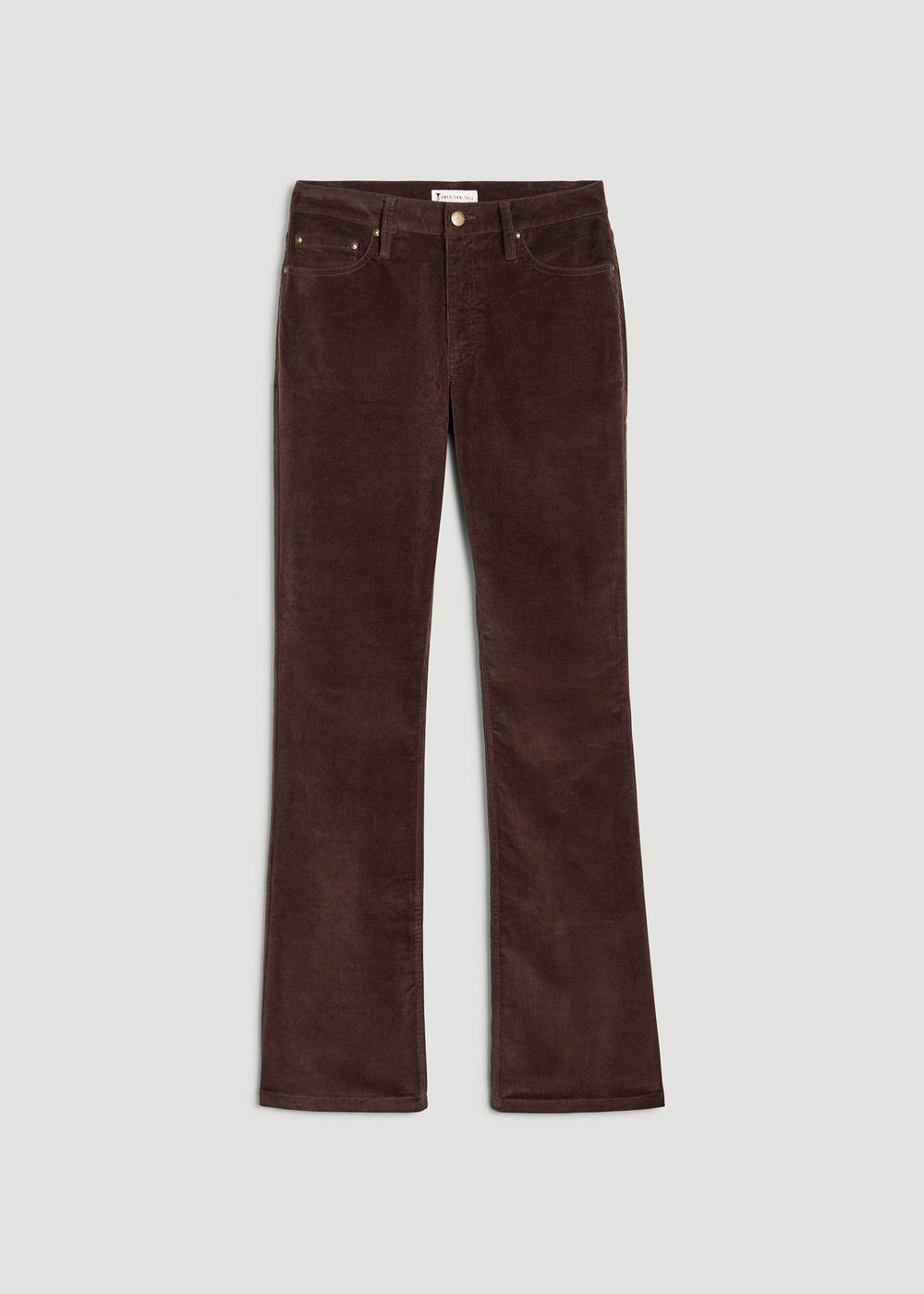 American Tall Outlet | Mid-Rise Mini Bootcut Corduroy Pants for Tall Women in Espresso