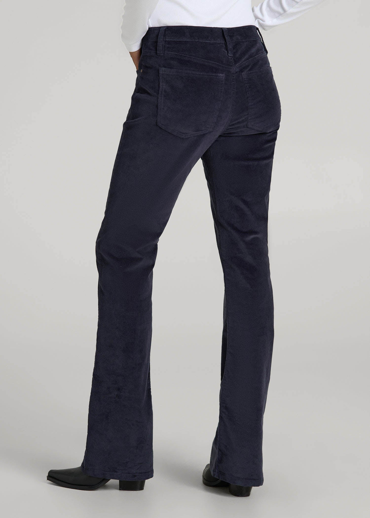 American Tall For Sale | Mid-Rise Mini Bootcut Corduroy Pants for Tall Women in Patriot Blue