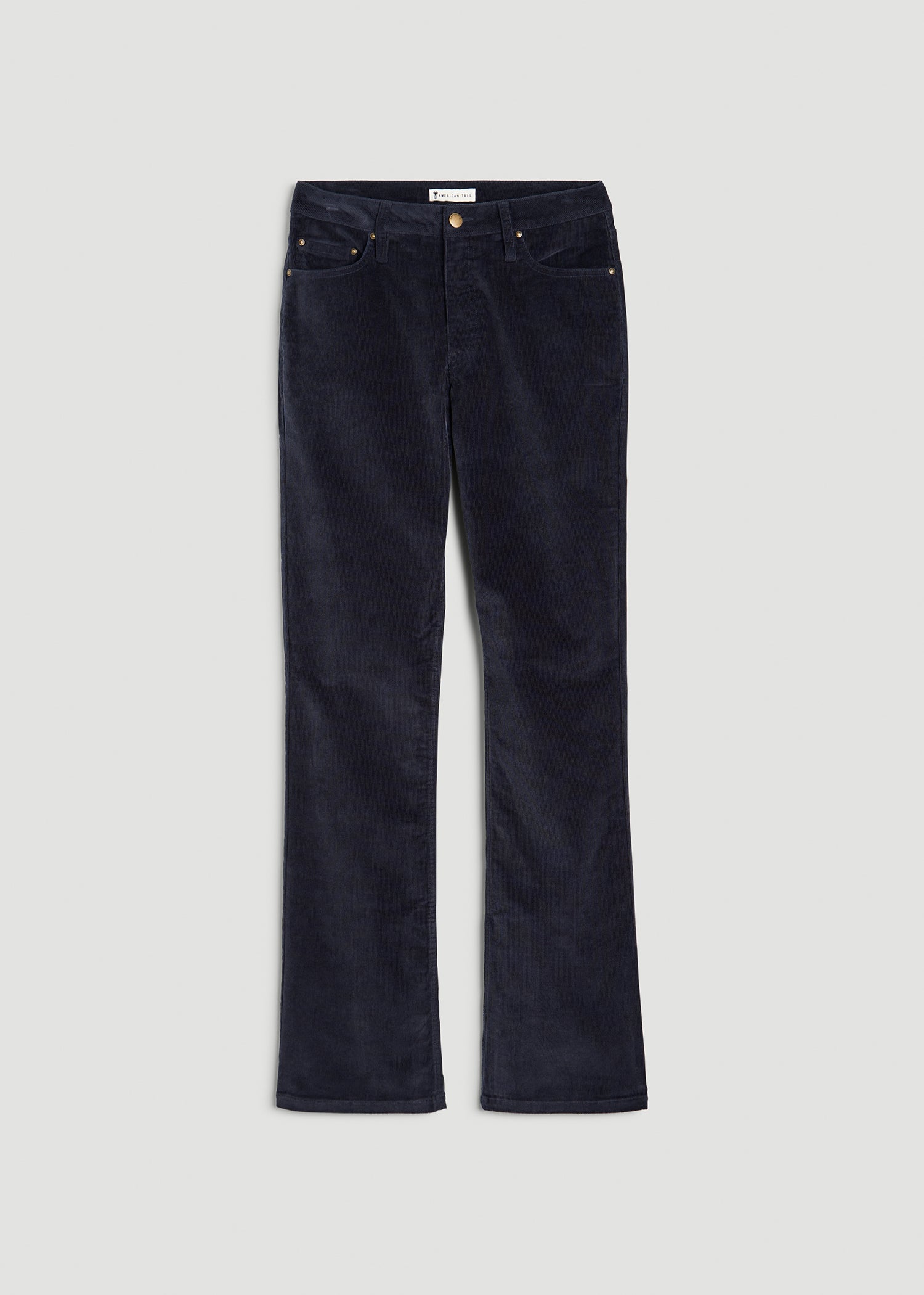 American Tall For Sale | Mid-Rise Mini Bootcut Corduroy Pants for Tall Women in Patriot Blue