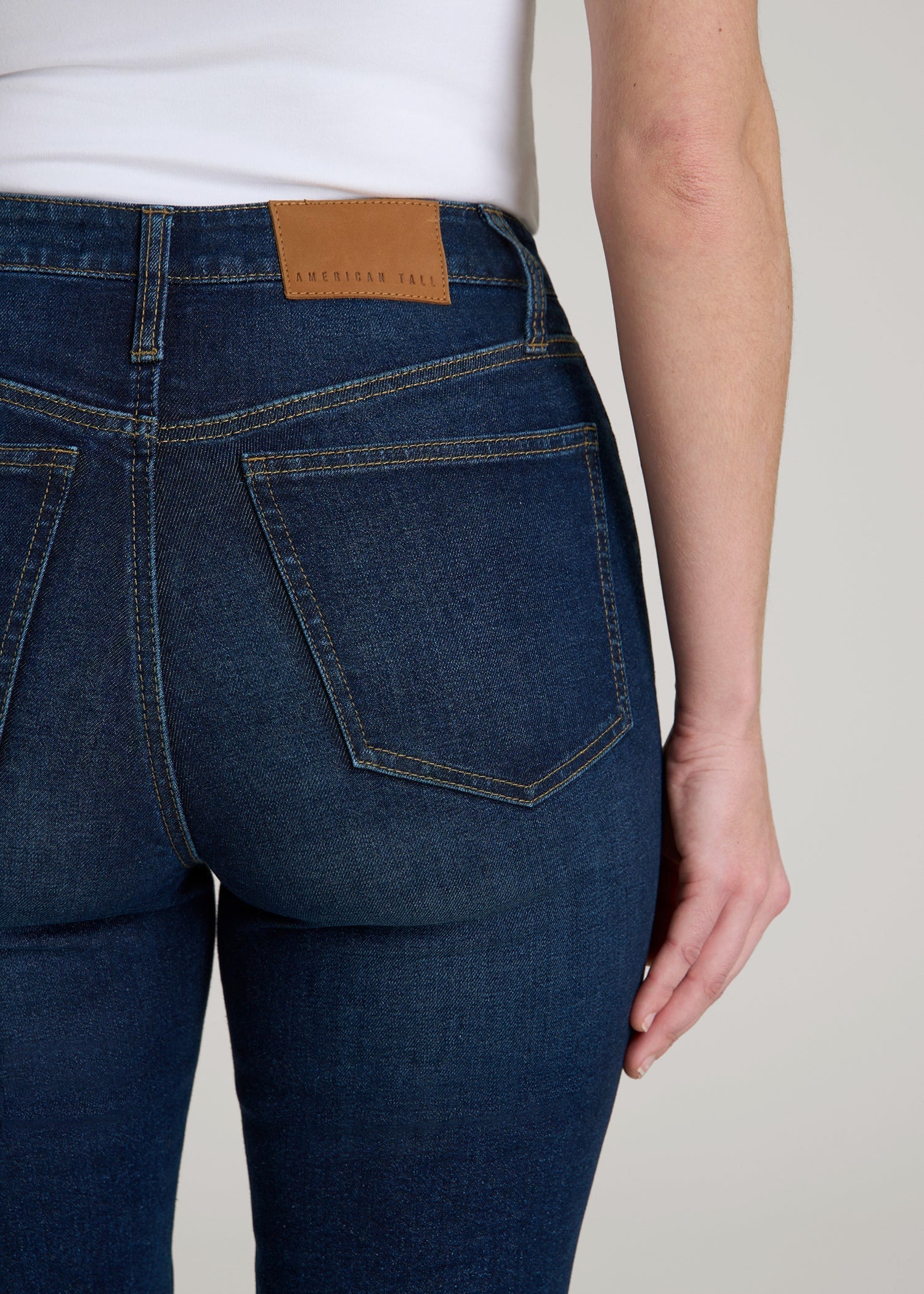 American Tall Online Shop | Chloe High Rise Flare Jeans for Tall Women in Indigo Dusk