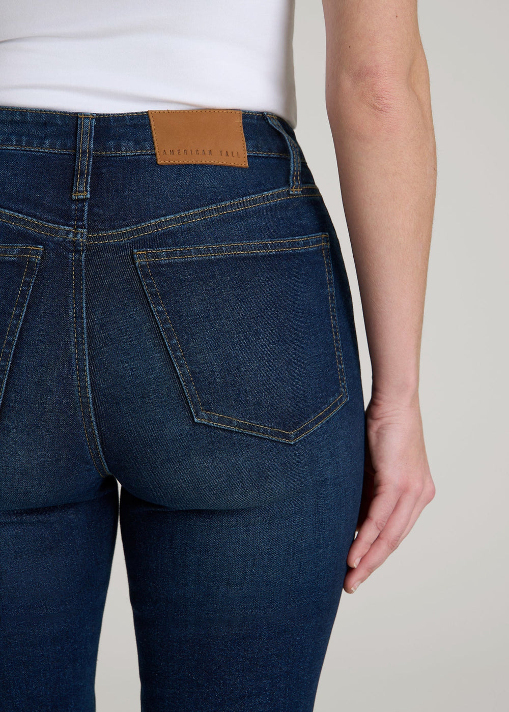 American Tall Online Shop | Chloe High Rise Flare Jeans for Tall Women in Indigo Dusk