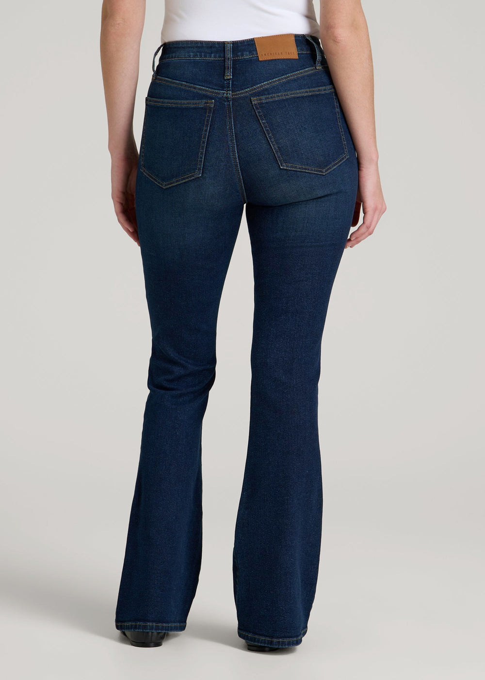 American Tall Online Shop | Chloe High Rise Flare Jeans for Tall Women in Indigo Dusk