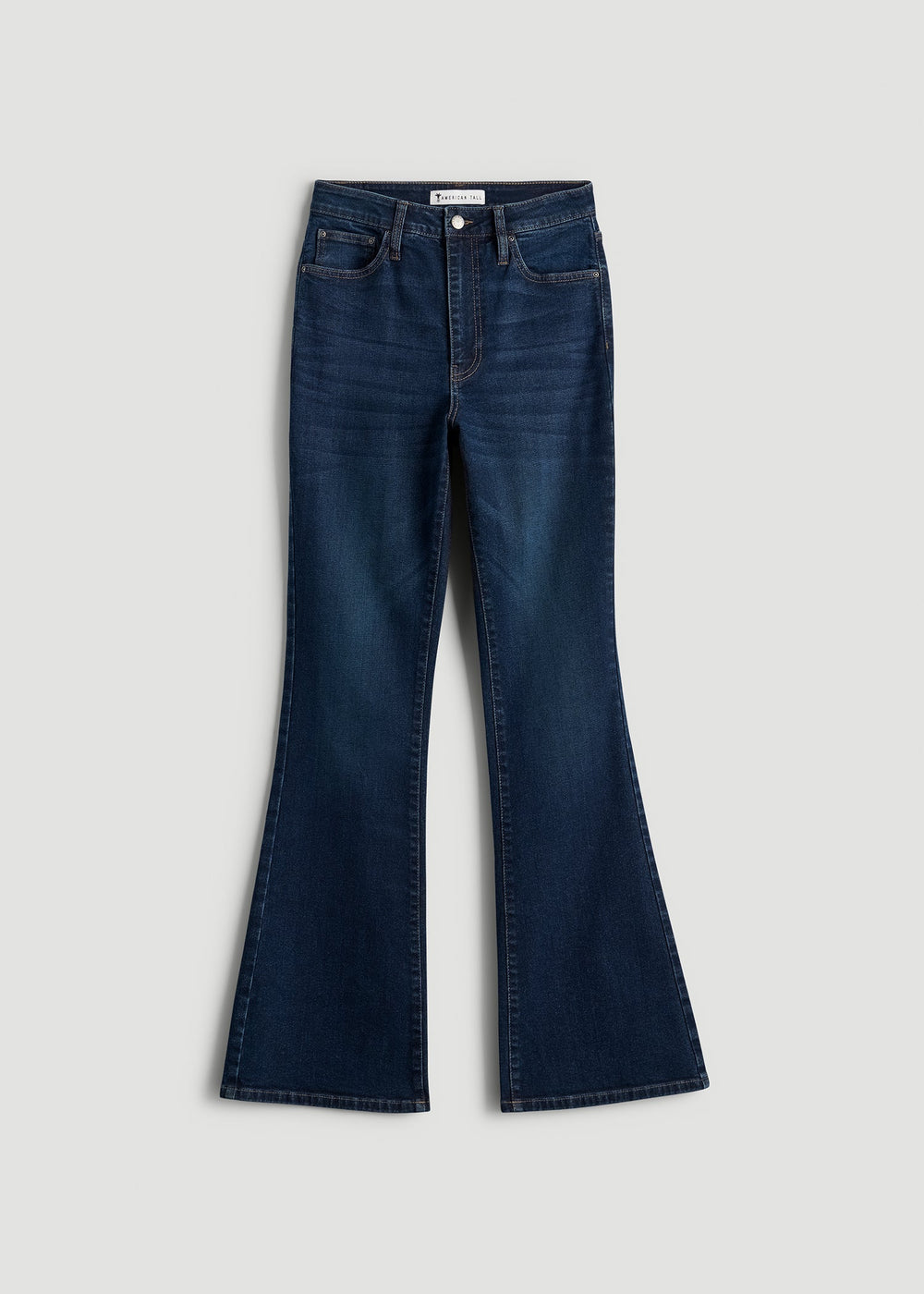 American Tall Online Shop | Chloe High Rise Flare Jeans for Tall Women in Indigo Dusk