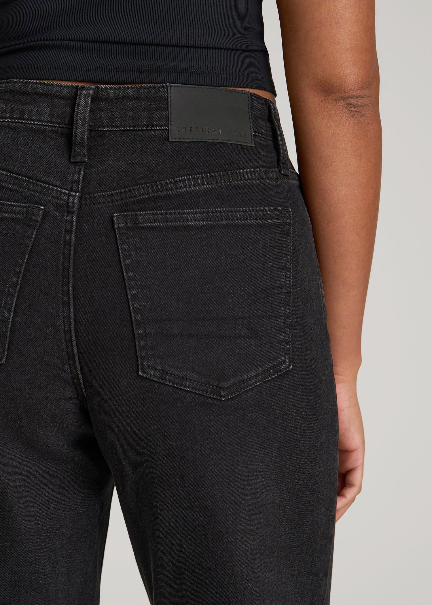American Tall Discount | Luna High-Rise Wide-Leg Jeans for Tall Women in Onyx Black Wash