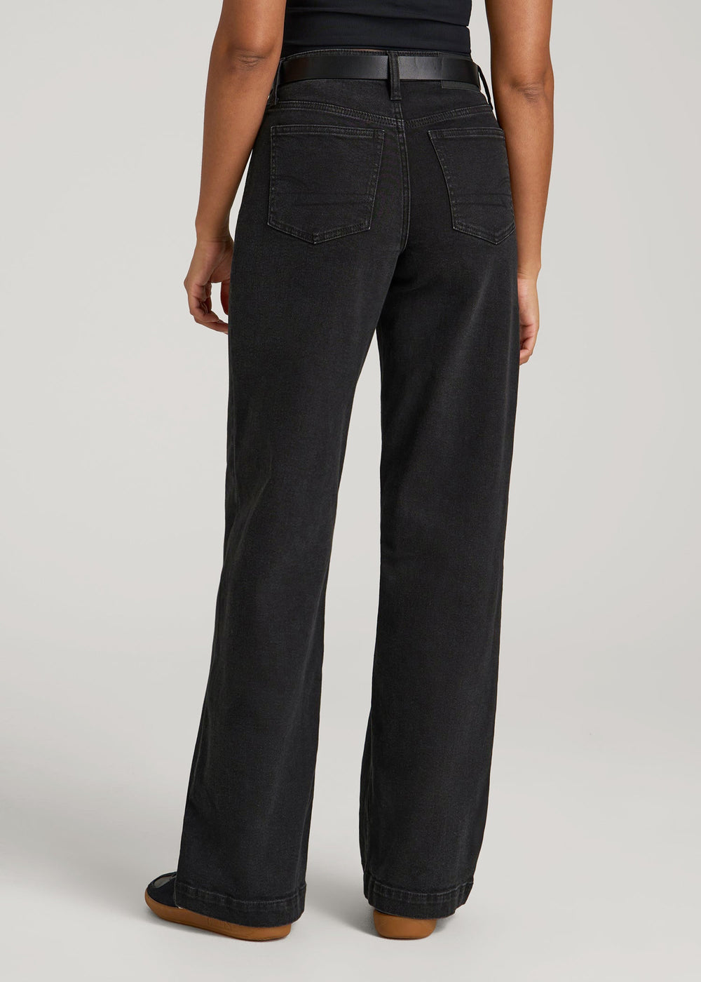 American Tall Discount | Luna High-Rise Wide-Leg Jeans for Tall Women in Onyx Black Wash