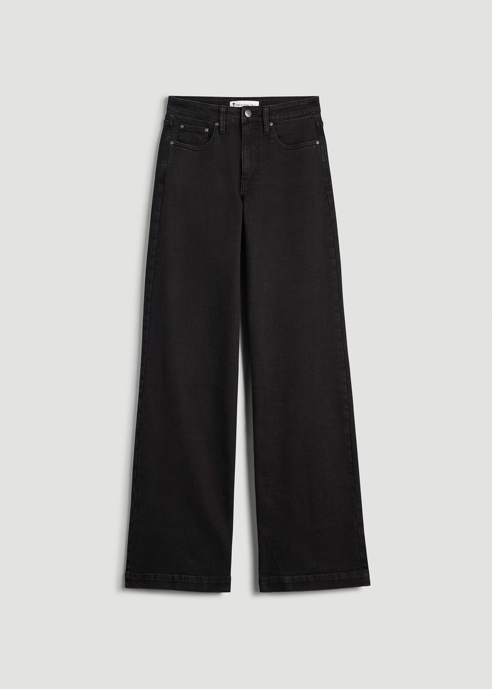 American Tall Discount | Luna High-Rise Wide-Leg Jeans for Tall Women in Onyx Black Wash