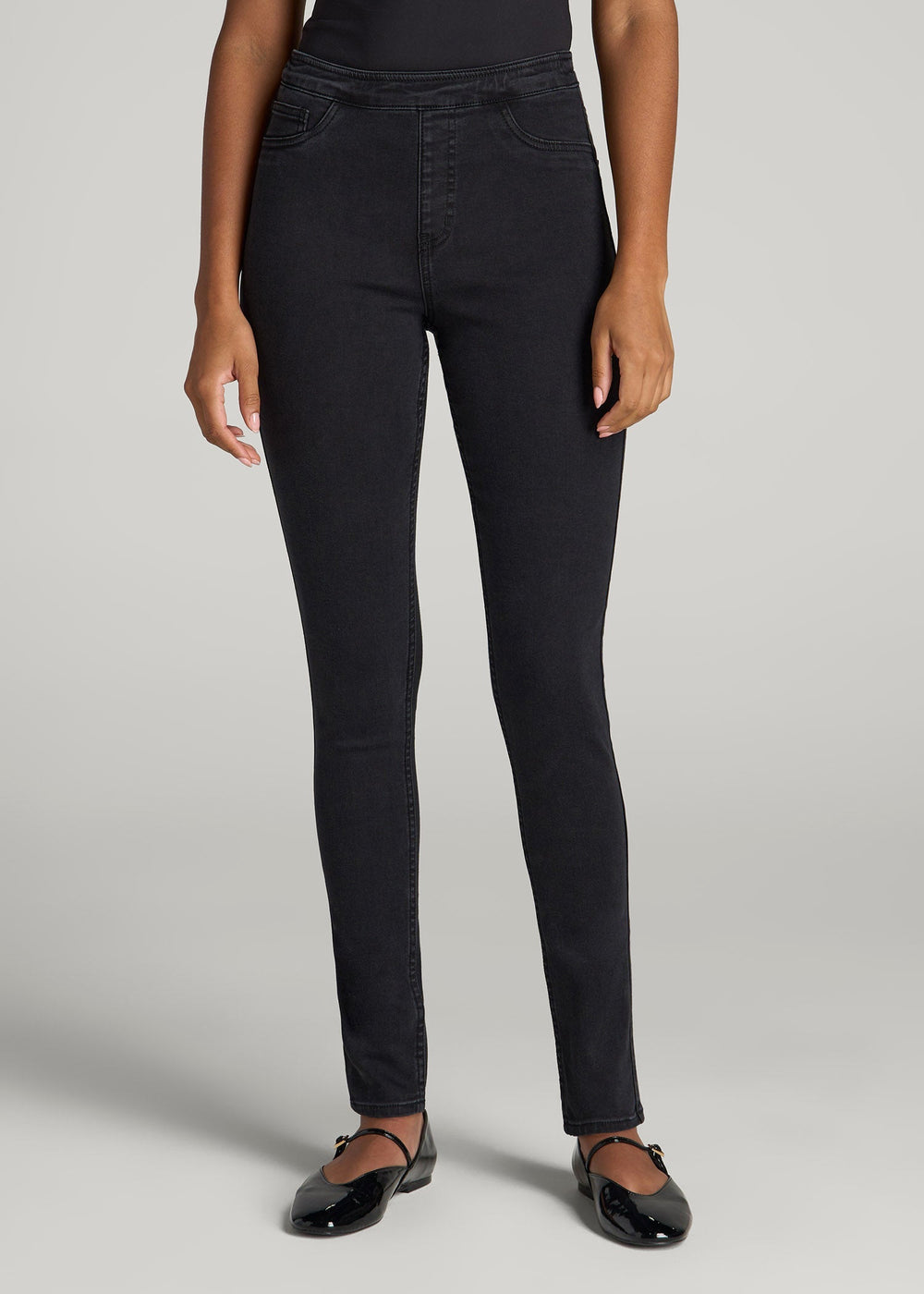 American Tall Online | Jeggings for Tall Women in Washed Black