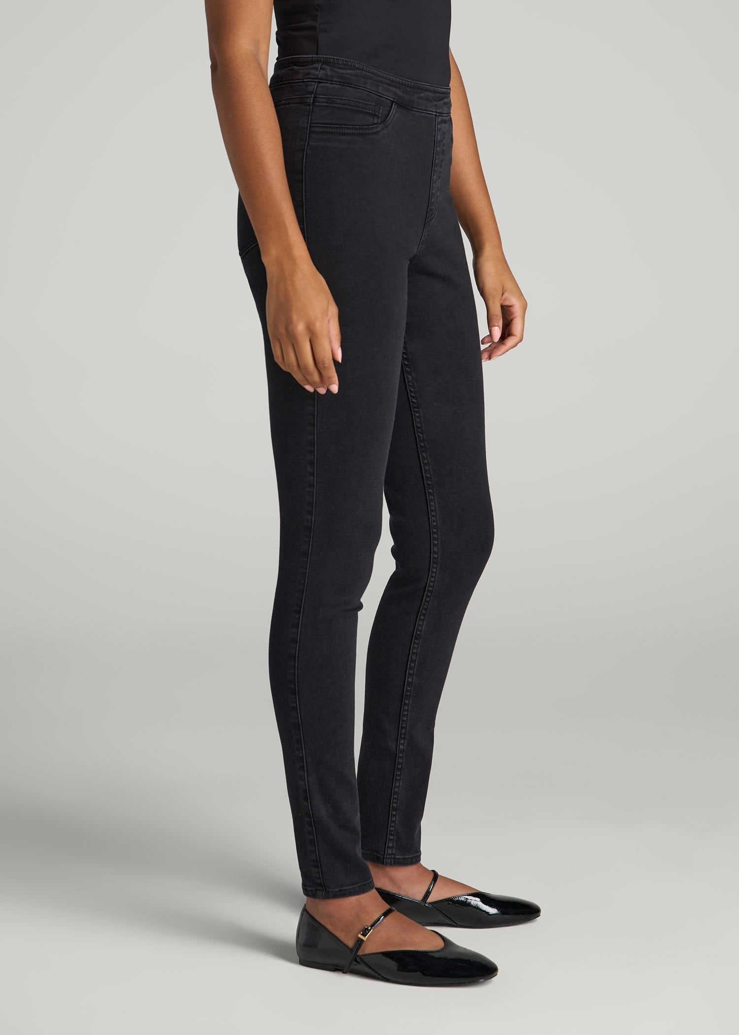 American Tall Online | Jeggings for Tall Women in Washed Black